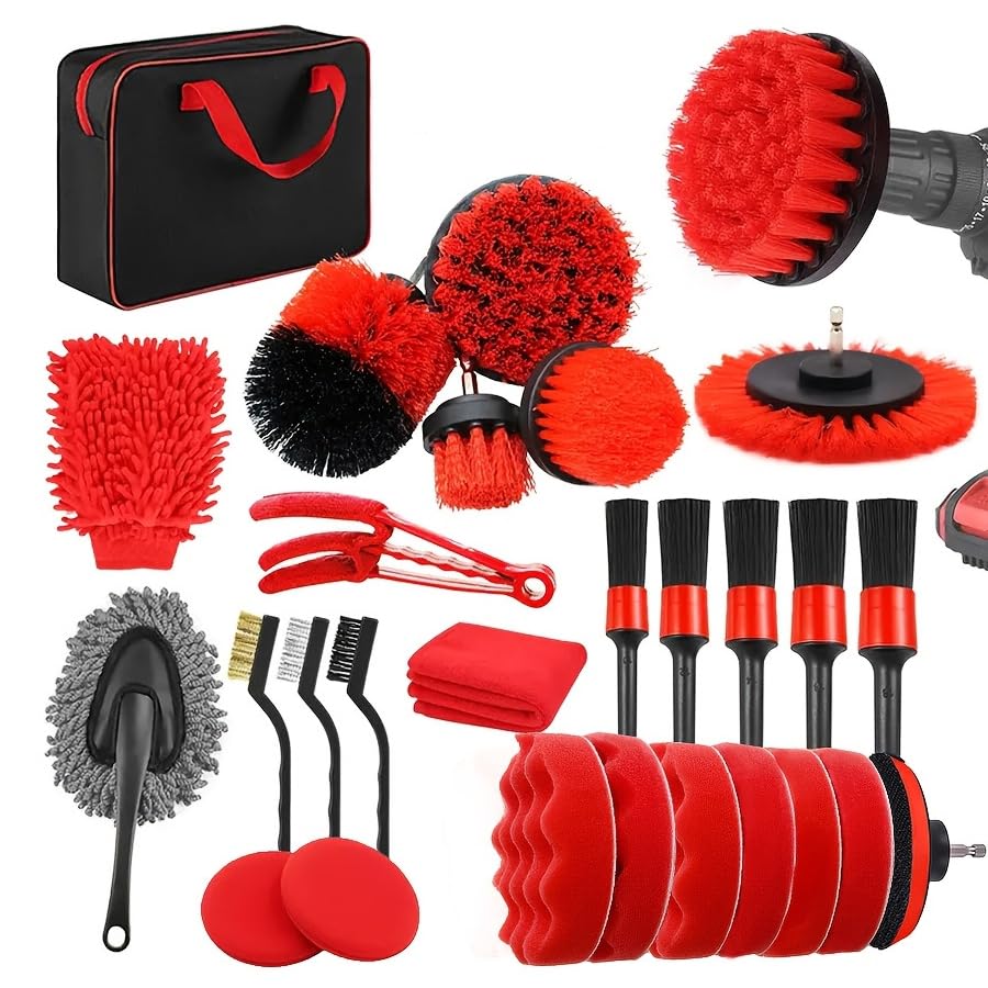 QWJYUU 28 PCS Car Wash Kit for Audi RS6 Avant 2026, Automotive Detailing Kit, Complete Car Cleaning Kit, Cleaner Tool, Vehicle Care Gift Set