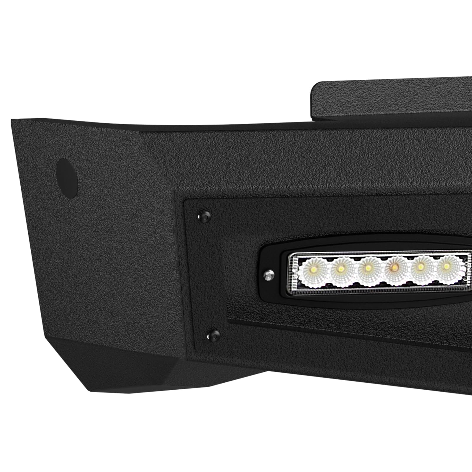 YZONA Pickup Truck Rear Step Bumper Compatible for 2014-2018 Chevy Silverado 1500 & GMC Sierra 1500 Off-Road Bumper Consists of Sensor Holes, Paintable Decor, 4 x 18W LED Lights & D-rings (Black)