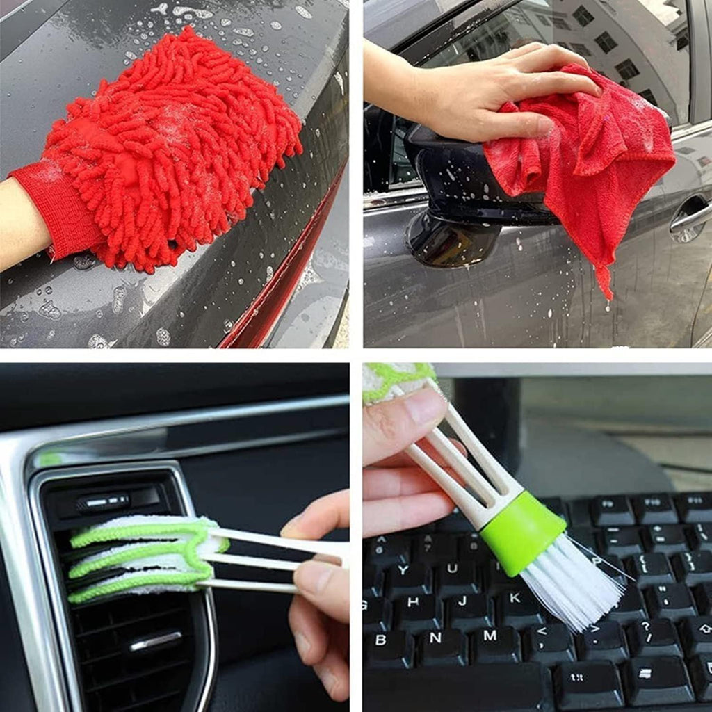 QWJYUU 28 PCS Car Wash Kit for Audi RS6 Avant 2026, Automotive Detailing Kit, Complete Car Cleaning Kit, Cleaner Tool, Vehicle Care Gift Set