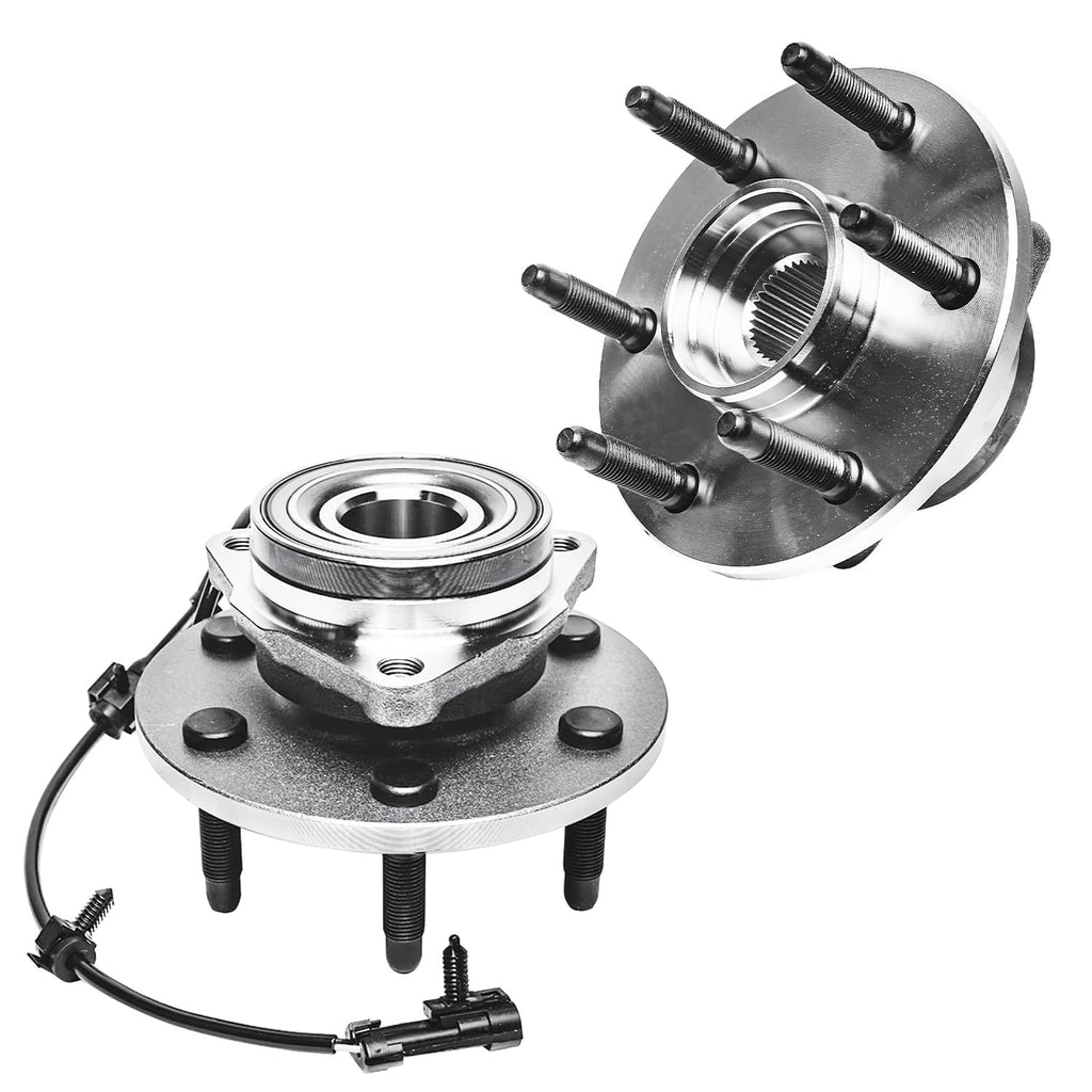 Detroit Axle - 4WD Front End Suspension Kit for Chevy GMC Silverado Sierra Suburban 1500 Yukon Tahoe Escalade Wheel Bearing Hubs Control Arms Ball Joints CV Axles Tie Rods Sway Bars Idler Pitman Arms