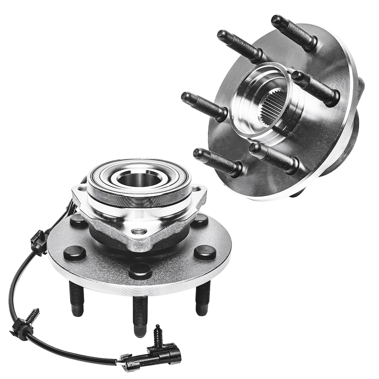 Detroit Axle - 4WD Front End Suspension Kit for Chevy GMC Silverado Sierra Suburban 1500 Yukon Tahoe Escalade Wheel Bearing Hubs Control Arms Ball Joints CV Axles Tie Rods Sway Bars Idler Pitman Arms